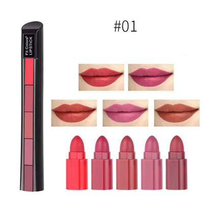 5 in 1 Velvet Matte Lipstick 5 Color Set | Pure Glow Studio