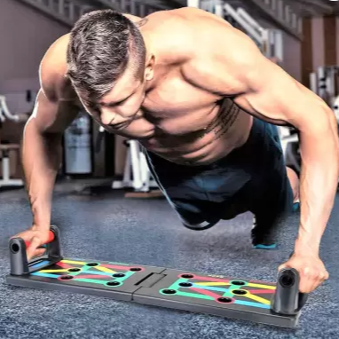 Men Training on 9 in 1 Push up Rack | Pure Glow Studio